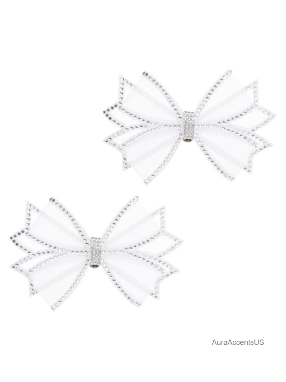 Decorative Mesh Bow Shoe Clips Zinc Alloy Crystal Flower Removable Buckle for
